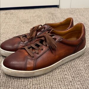 Magnanni Brown Leather Sneakers